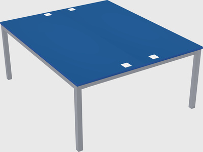 Shared rectangular desk
