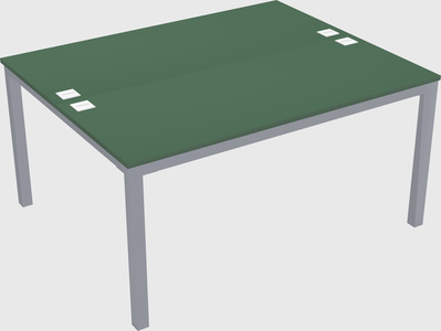 Shared rectangular desk