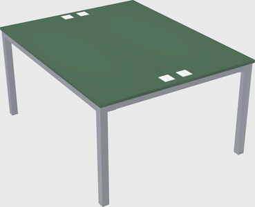 Shared rectangular desk