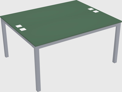 Shared rectangular desk