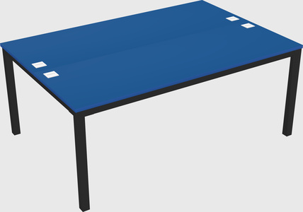 Shared rectangular desk