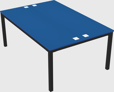 Shared rectangular desk