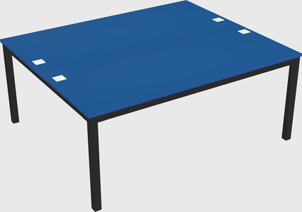 Shared rectangular desk
