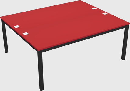 Shared rectangular desk