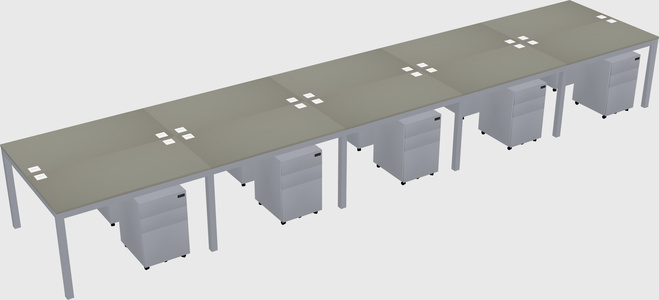 Shared Rectangular Desk