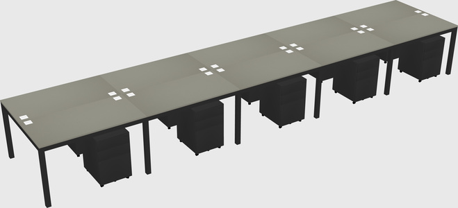 Shared Rectangular Desk