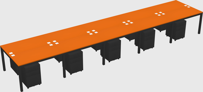 Shared rectangular desk