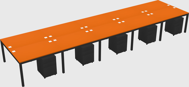 Shared rectangular desk