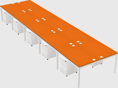 Shared rectangular desk