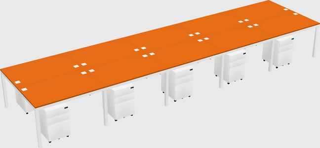 Shared rectangular desk