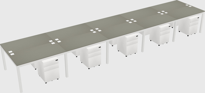 Shared Rectangular Desk