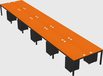 Shared rectangular desk