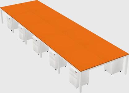 Shared rectangular desk
