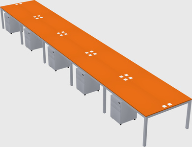 Shared rectangular desk