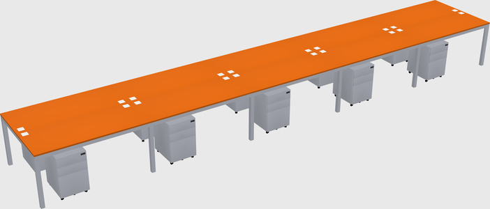 Shared rectangular desk