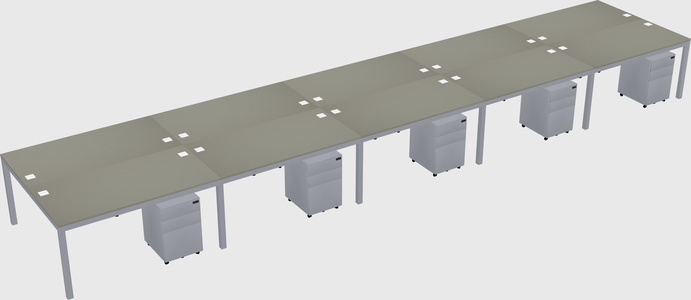 Shared Rectangular Desk