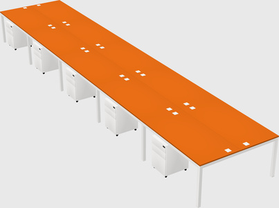 Shared rectangular desk