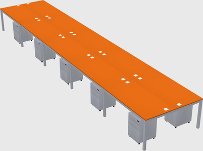 Shared rectangular desk