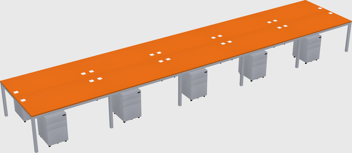 Shared rectangular desk