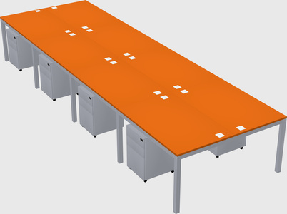 Shared rectangular desk
