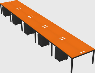 Shared rectangular desk