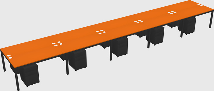 Shared rectangular desk