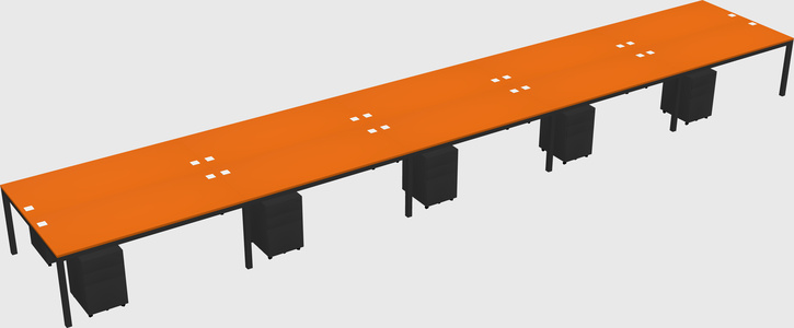 Shared rectangular desk