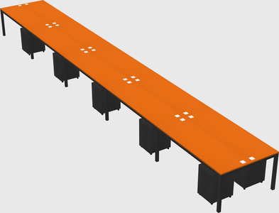 Shared rectangular desk