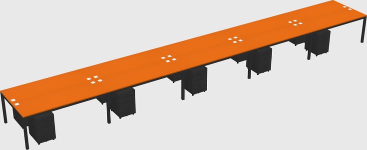 Shared rectangular desk