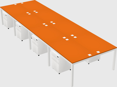 Shared rectangular desk