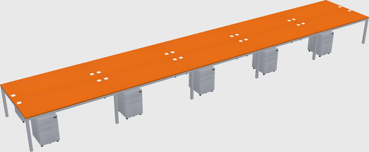 Shared rectangular desk