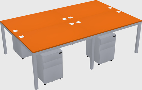 Shared rectangular desk