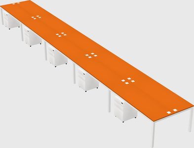 Shared rectangular desk