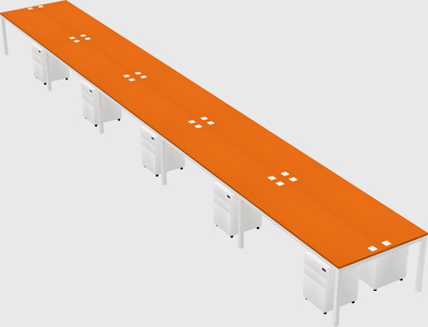 Shared rectangular desk