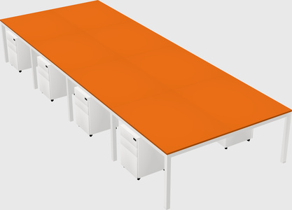 Shared rectangular desk