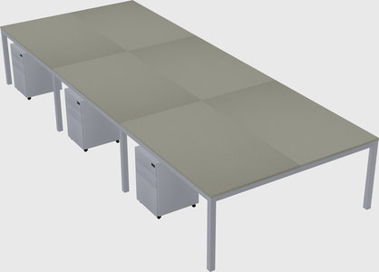 Shared rectangular desk