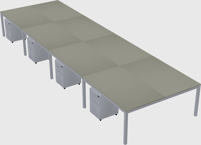 Shared rectangular desk