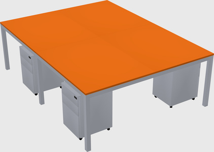 Shared rectangular desk