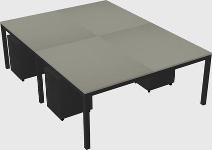 Shared rectangular desk
