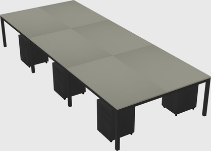 Shared rectangular desk