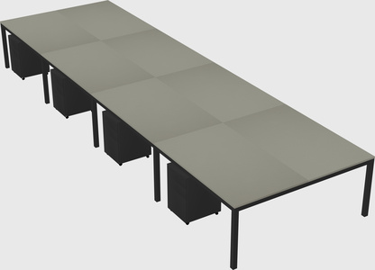 Shared rectangular desk