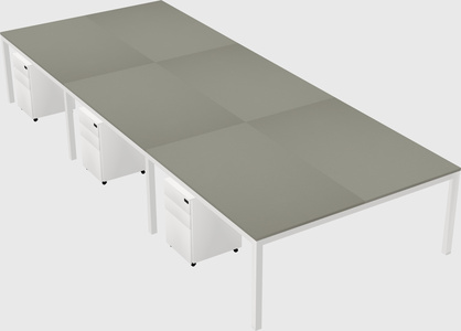 Shared rectangular desk