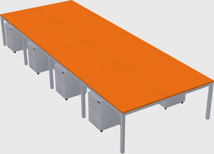 Shared rectangular desk