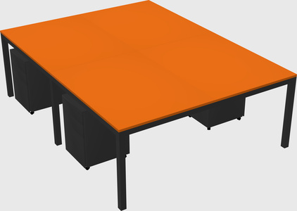 Shared rectangular desk