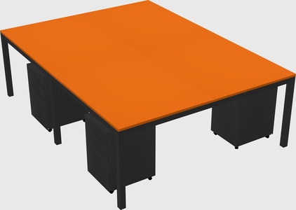 Shared rectangular desk