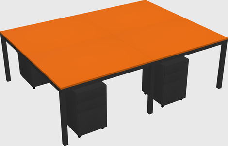 Shared rectangular desk
