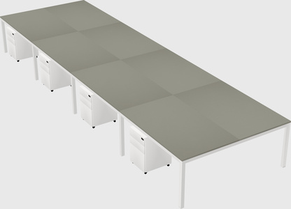 Shared rectangular desk