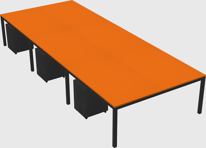 Shared rectangular desk