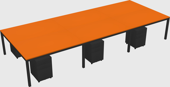 Shared rectangular desk