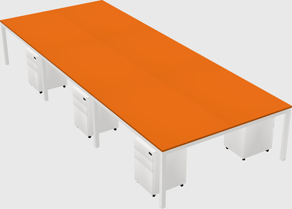 Shared rectangular desk